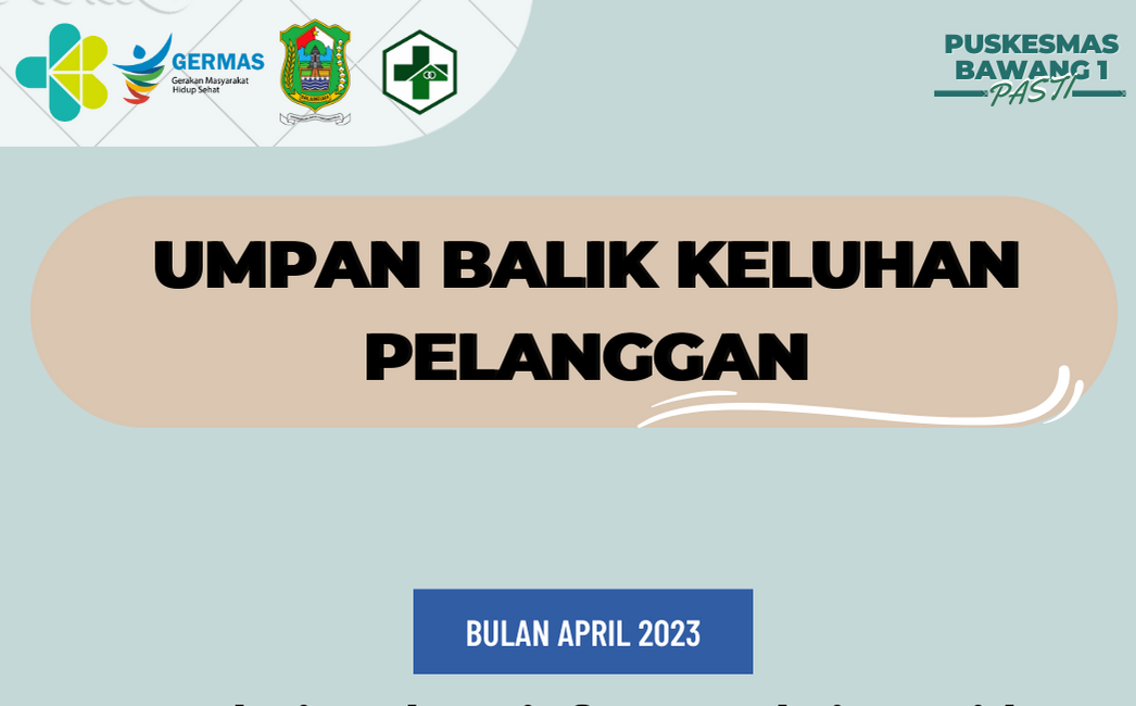 Umpan Balik Keluhan Pelanggan Bulan April 2023