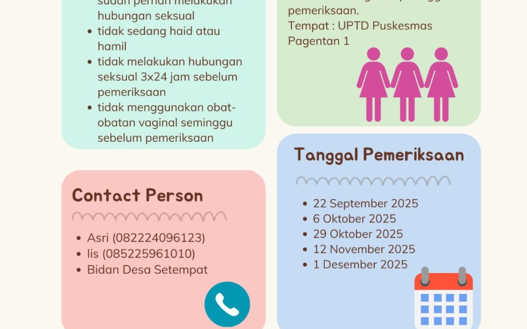 Puskesmas Pagentan 1 Gelar Skrining Kanker Leher Rahim Gratis dengan Metode HPV-DNA